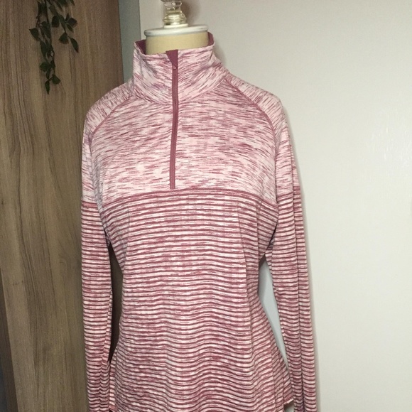 AVIA Fitted Active Pullover Jacket Pink Heathered - Picture 2 of 4